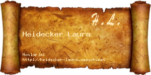 Heidecker Laura névjegykártya